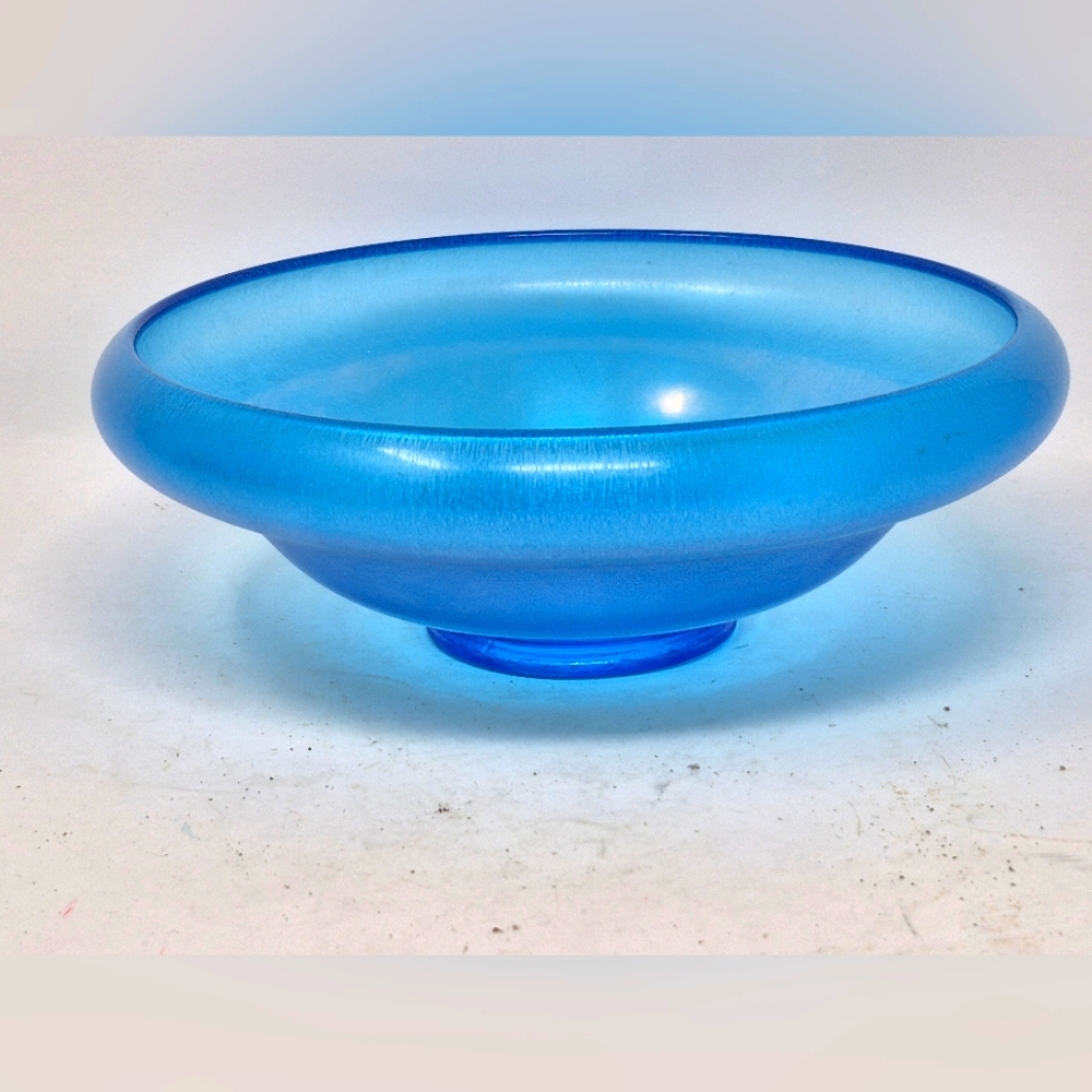Vintage Fenton Stretched Glass Bowl With Rolled Edge